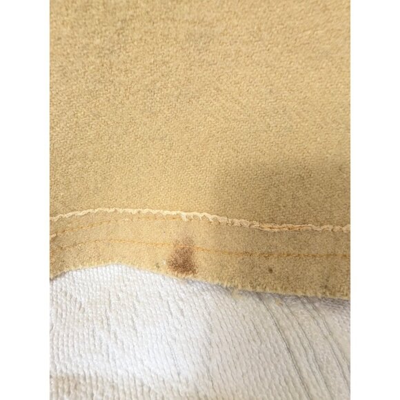 Vtg Blanket Hudson Bay ? or similar 3.5 point Wool 63x72 Gold white label READ - Picture 12 of 16